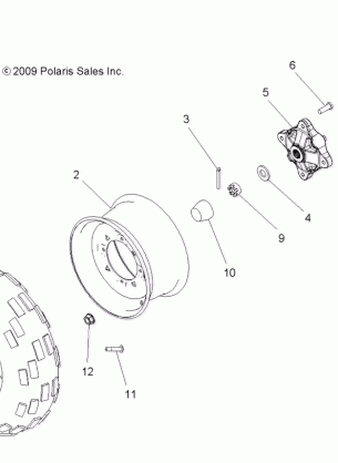 WHEELS FRONT - A13DH50AX / AZ (49ATVWHEELFRT10SP500TRG)