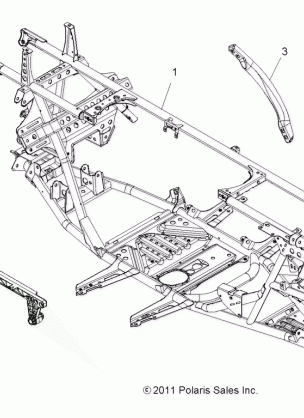 CHASSIS MAIN FRAME - A13ZN85AA / AQ / AZ (49ATVFRAME12SP550)