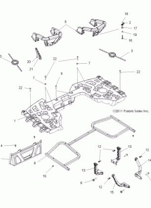 BODY REAR RACK ASM. - A13DN5EAF / EAR (49ATVRACKMTGRR12SPTRG550)