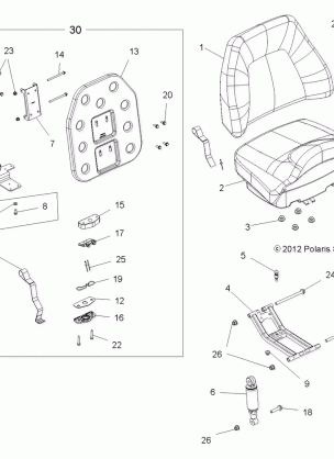 BODY SEAT PASSENGER - A13DN5EAF / EAR (49ATVSEATBOTTOM13SPTRG550EPS)