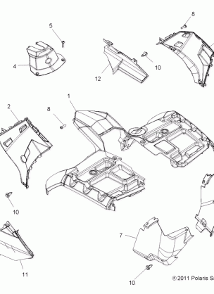 BODY FRONT CAB - A13DN5EAF / EAR (49ATVCAB12SPTRGEPS)