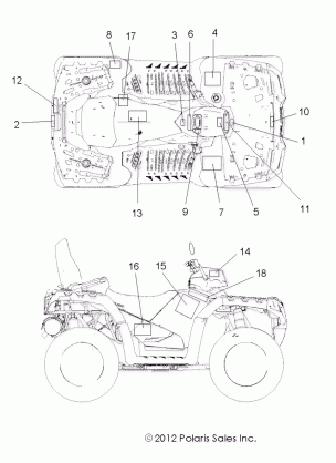 BODY DECALS - A13DN8EFW (49ATVDECAL13SPTRG850EPSI)