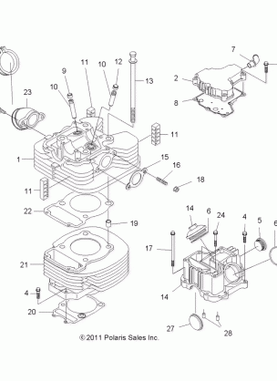 ENGINE CYLINDER and HEAD - A13EA32AA (49ATVCYLINDER12TB)