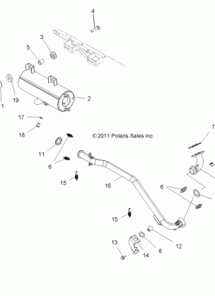 ENGINE EXHAUST - A13EA32AA (49ATVEXHAUST12TB)