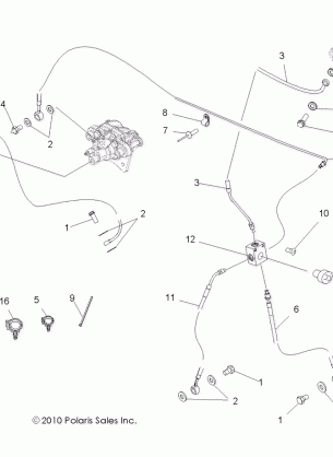 BRAKES LINES and ASSEMBLY - A13EA32AA (49ATVBRAKELINE11TBLZR)