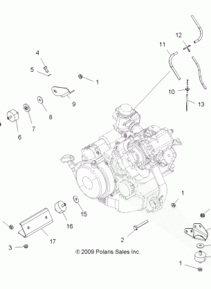 ENGINE MOUNTING - A13EA32AA (49ATVENGINEMTG10TBLZR)