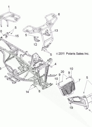 CHASSIS FRAME RACKS and BUMPER - A13EA32AA (49ATVBUMPER10BOSS)