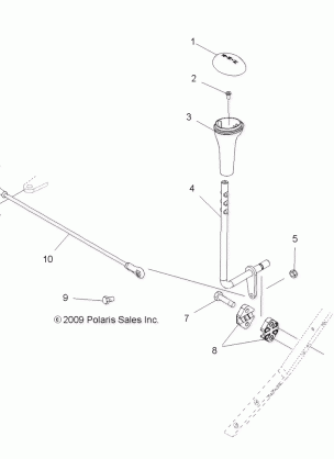 DRIVE TRAIN GEAR SELECTOR - A13EA32AA (49ATVGEARSELECT10BOSS)