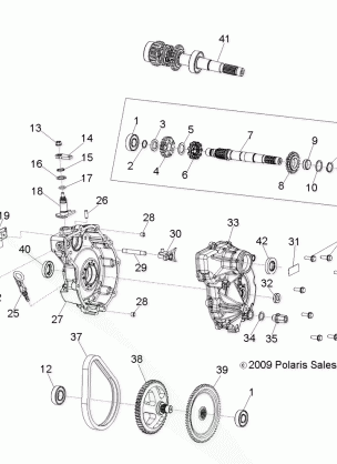 DRIVE TRAIN MAIN GEARCASE - A13EA32AA (49ATVGEARCASE10BOSS)