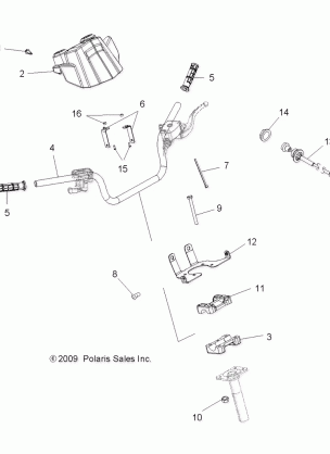 STEERING HANDLEBAR and CONTROLS - A13EA32AA (49ATVHANDLEBAR10TB)