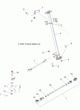 STEERING STEERING POST - A13EA32AA (49ATVSTEERING08SCRAM)