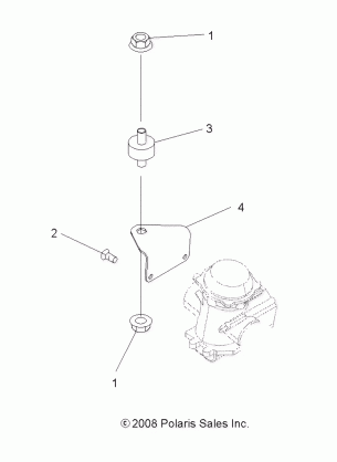 ENGINE CARBURETOR BRACKET - A13EA32AA (49ATVCARBBRKT08TB)