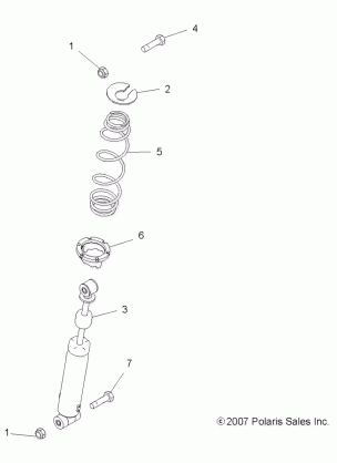 SUSPENSION REAR SHOCK - A13EA32AA (49ATVSHOCKRR7042319)