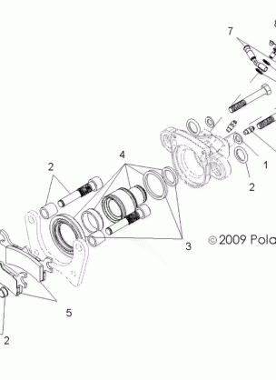 BRAKES REAR CALIPER - A13EA32FA (49ATVCALIPER10BOSSI)