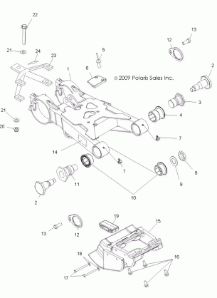 SUSPENSION SWINGARM - A13EA32AA (49ATVSWINGARM10BOSS)