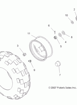 WHEELS REAR - A13EA32AA (49ATVWHEELREAR08SCRAM)