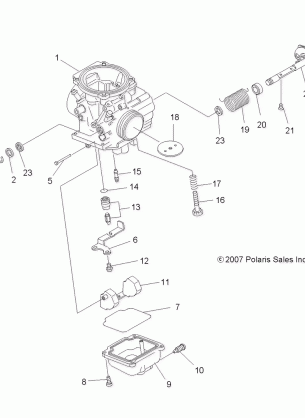 ENGINE CARBURETOR LOWER - A13EA32AA (49ATVCARB08TB)