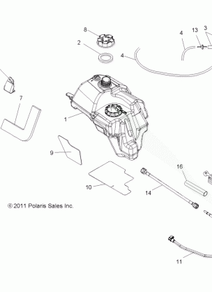 BODY FUEL TANK ASM. - A12CF76AA (49ATVFUEL126X6)