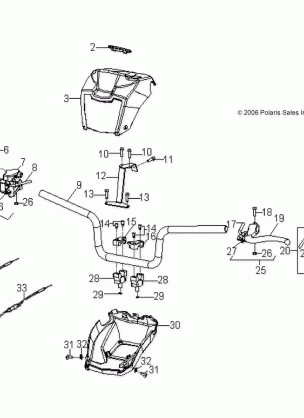 STEERING HANDLEBAR - A12FA09AA (49ATVHANDLEBAR08SP90)