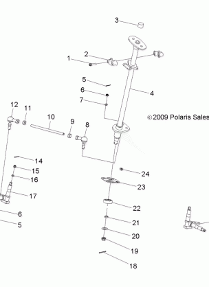 STEERING STEERING POST and TIE ROD ASM. - A12FA09AA (49ATVSTEERING10OTLW90)