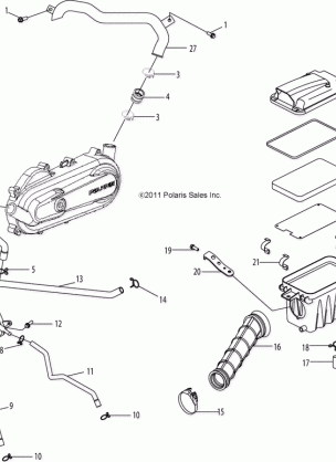 ENGINE AIR INTAKE SYSTEM - A12FA09AA (49ATVAIRBOX12SP90)