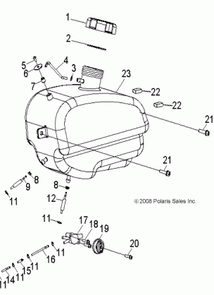 BODY FUEL TANK and HOSES - A12FA09AA (49ATVFUEL09SP90)