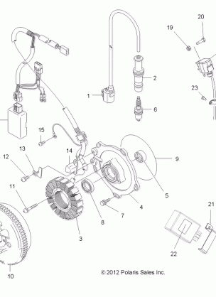 ELECTRICAL IGNITION SYSTEM - A12MH50AD / AO / AQ / AX / AZ (49ATVMAGNETO12SP500)