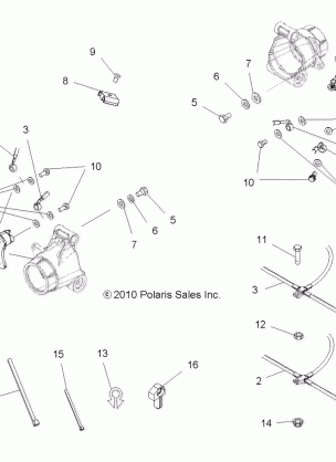 BRAKES REAR BRAKE LINES - A12MH50FF / FX / FY (49ATVBRAKELINERR11SP500F)