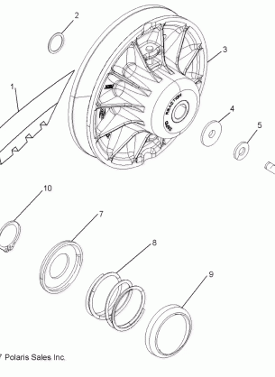 DRIVE TRAIN SECONDARY CLUTCH - A12MH76AD / AX / AZ (49RGRCLUTCHDVN086X6)