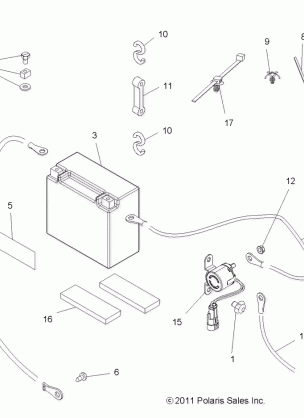 ELECTRICAL BATTERY - A12MH76AD / AX / AZ (49ATVBATTERY12SP800EFI)