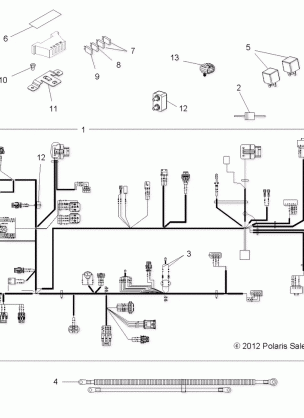 ELECTRICAL HARNESSES - A12MH76AD / AX / AZ (49ATVHARNESS12SP800)