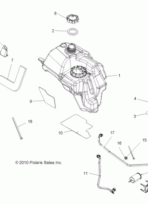 BODY FUEL TANK ASM. - A12MN50ET / EX (49ATVFUEL11SP500TR)