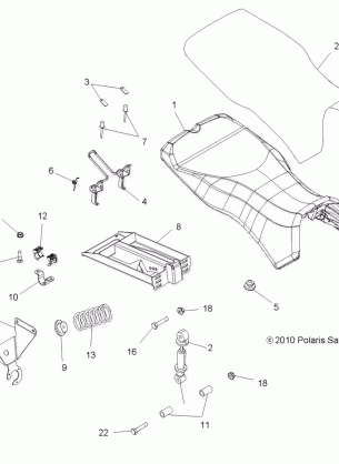 BODY SEAT - A12MN50ET / EX (49ATVSEAT11SP500TR)