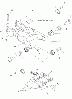 SUSPENSION SWING ARM - A12NA32AA (49ATVSWINGARM10TBLZR)