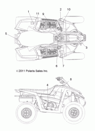 BODY DECALS - A12NA32FA (49ATVDECAL12TBI)