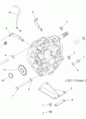 DRIVE TRAIN MAIN GEARCASE MOUNTING - A12NA32FA (49ATVTRANMTG12TBI)