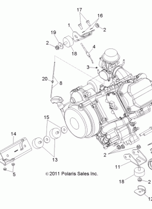 ENGINE MOUNTING - A12NG50AA (49ATVENGINEMTG12SCRAM)