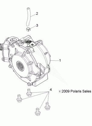 DRIVE TRAIN FRONT GEARCASE MOUNTING - A12NG50AA (49ATVGEARCASEMTG10SCRAM)