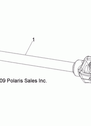 DRIVE TRAIN FRONT PROP SHAFT - A12NG50AA (49ATVSHAFTPROP10SCRAM)