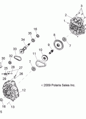 DRIVE TRAIN MAIN GEARCASE - A12NG50AA (49ATVGEARCASE1332729)