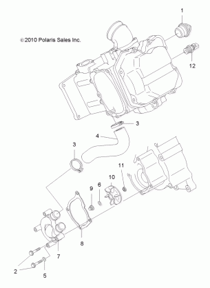 ENGINE WATER PUMP - A12NG50AA (49ATVWATERPUMP11SCRAM)