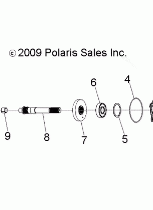 DRIVE TRAIN MAIN GEARCASE OUTPUT SHAFT - A12NG50AA (49ATVSHAFTOUTPUT1332729)