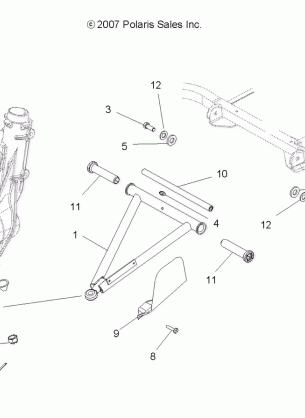 SUSPENSION A-ARM and STRUT MOUNTING - A12NG50AA (49ATVAARM08SCRAM)