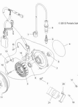 ELECTRICAL IGNITION SYSTEM - A12NG50AA (49ATVMAGNETO12SCRAM)