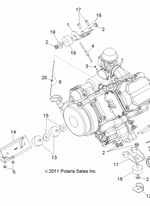 ENGINE MOUNTING - A12NG50FA (49ATVENGINEMTG12SCRAM)