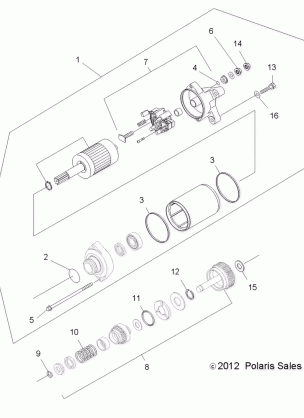 ENGINE STARTING SYSTEM (Built 4 / 09 / 12 and After) - A12NG50FA (49ATVSTARTER12400)