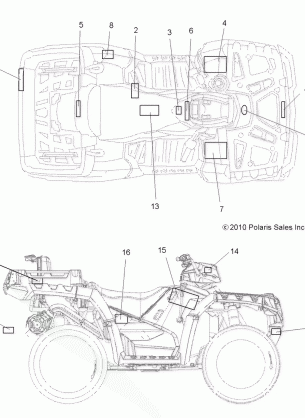 BODY DECALS - A12TN55AA / AZ (49ATVDECAL12SPX2550)