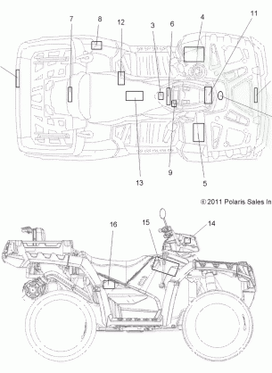 BODY DECALS - A12TN55FA (49ATVDECAL12SPX2550I)