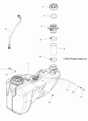 BODY FUEL TANK - A12ZN5EFF (49ATVFUEL11SPTRG550)