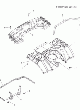 BODY REAR CAB and REAR RACK - A12ZN5EFF (49ATVCABRR10SPXP850)